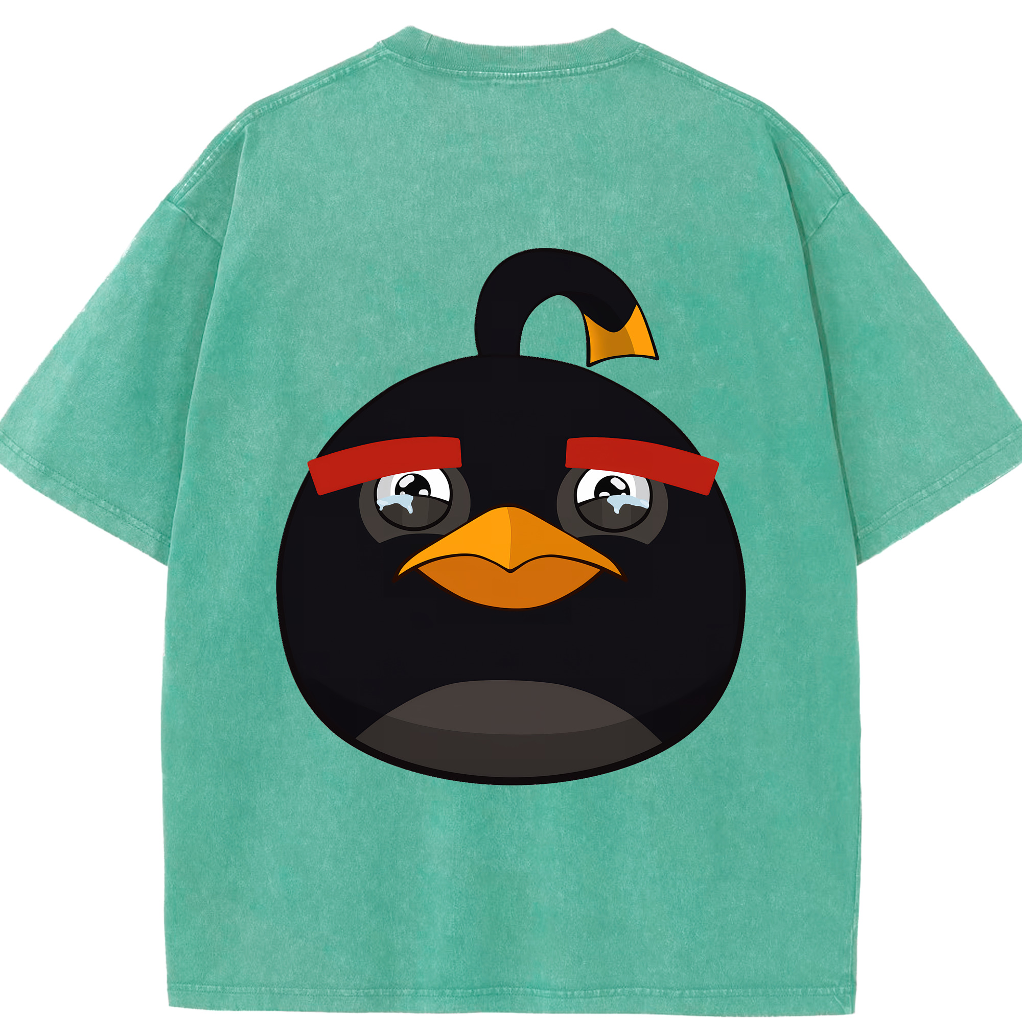 （画像用） Angry Birds アングリーバード 綿100% ヴィンテージ風 半袖Tシャツ（背面プリント）